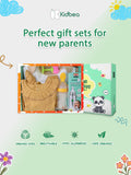 Kidbea® Premium Baby Gift Set – Pack of 6 Items | 2 Organic Cotton Rompers, Steel Bottle, Linen Frock, Teether & Spoon Feeder
