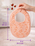 Organic Cotton Baby Bib Pack of 4 – Bunny, Tiger, White Dog & Blue Dog Print, Feeding & Drool Bibs