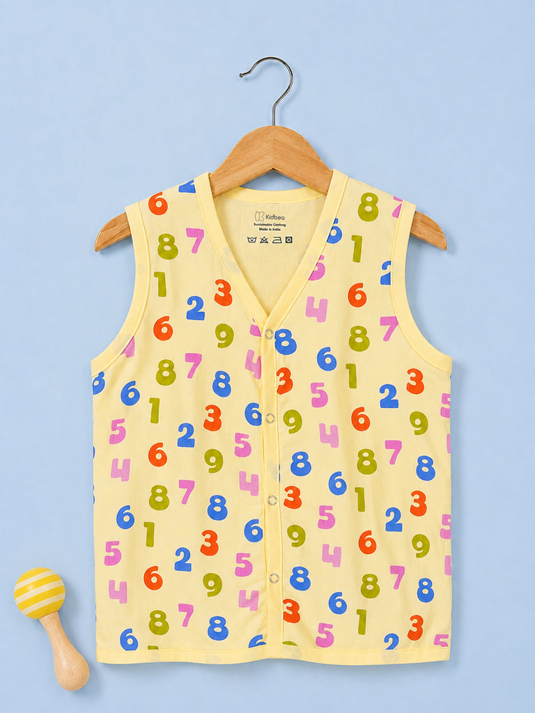 BambooTEC™ Bamboo Muslin Baby Jhabla Pack of 5 – Fast Food, Monster Truck, Camera & Numbers Prints
