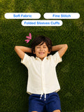 Boys Linen Cotton Light Yellow Shirt