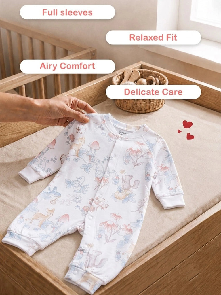 BambooTEC™ Unisex Bamboo Baby Romper – Deer Print