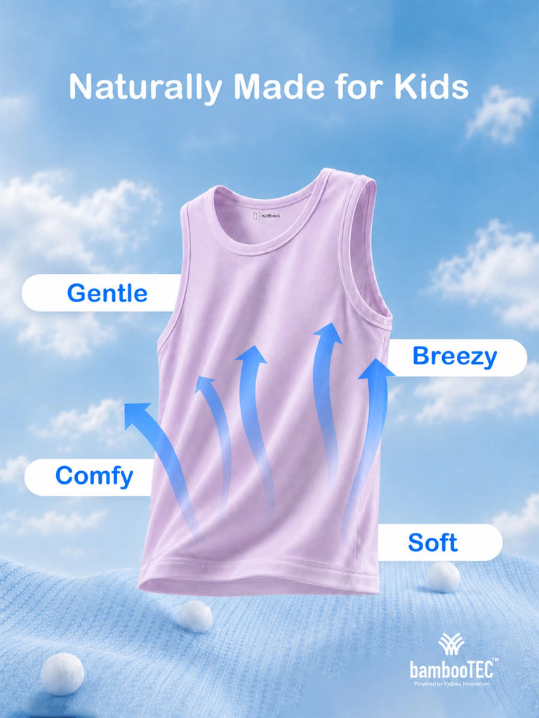 BambooTEC™ Boys Bamboo Fabric Lavender Solid Vest