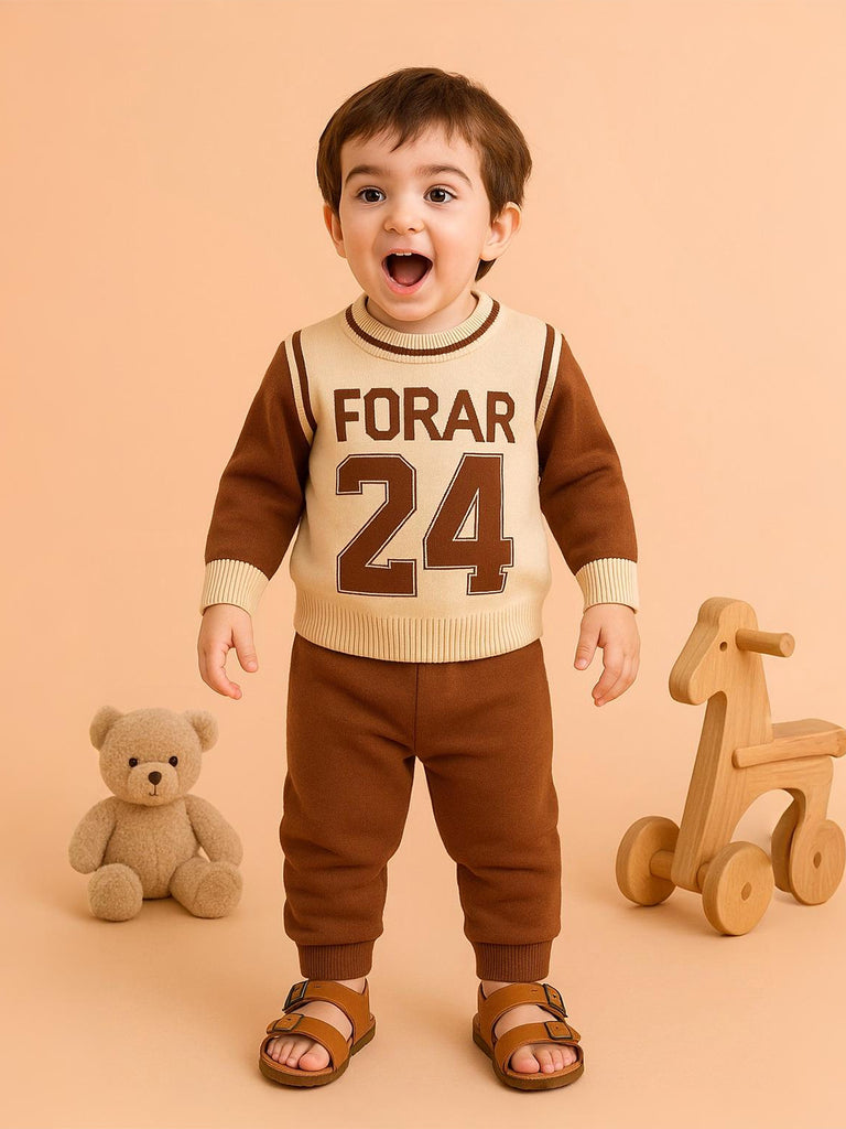 Winter Knitwear Set for Baby Boys | organic cotton Sweater & Pant