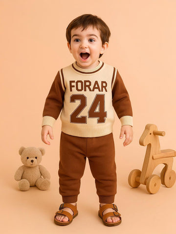 Winter Knitwear Set for Baby Boys | organic cotton Sweater & Pant