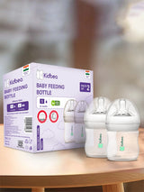 Natural Milk Feeding Bottle, BPA-Free, Soft Nipple, Anti-Colic Design, 150ML X 2, Pack 2 Bottle