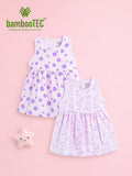 BambooTEC™ Bamboo Muslin Girls Frock – Floral & Puppy Print | Pack of 2