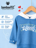 BambooTEC™ Bamboo Boys Hoodie – Blue Winner Print Full-Sleeve Hooded Sweatshirt