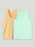 Bamboo Vest for Kids Pack of 2 (Peach & Mint Green) – Soft, Breathable & innerwear