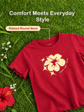 BambooTEC™ Bamboo Girls Red Top – Bloom & Grow Shine Floral Print