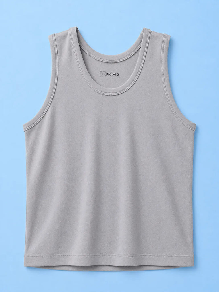 BambooTEC™ Boys Bamboo Fabric Grey Solid Vest