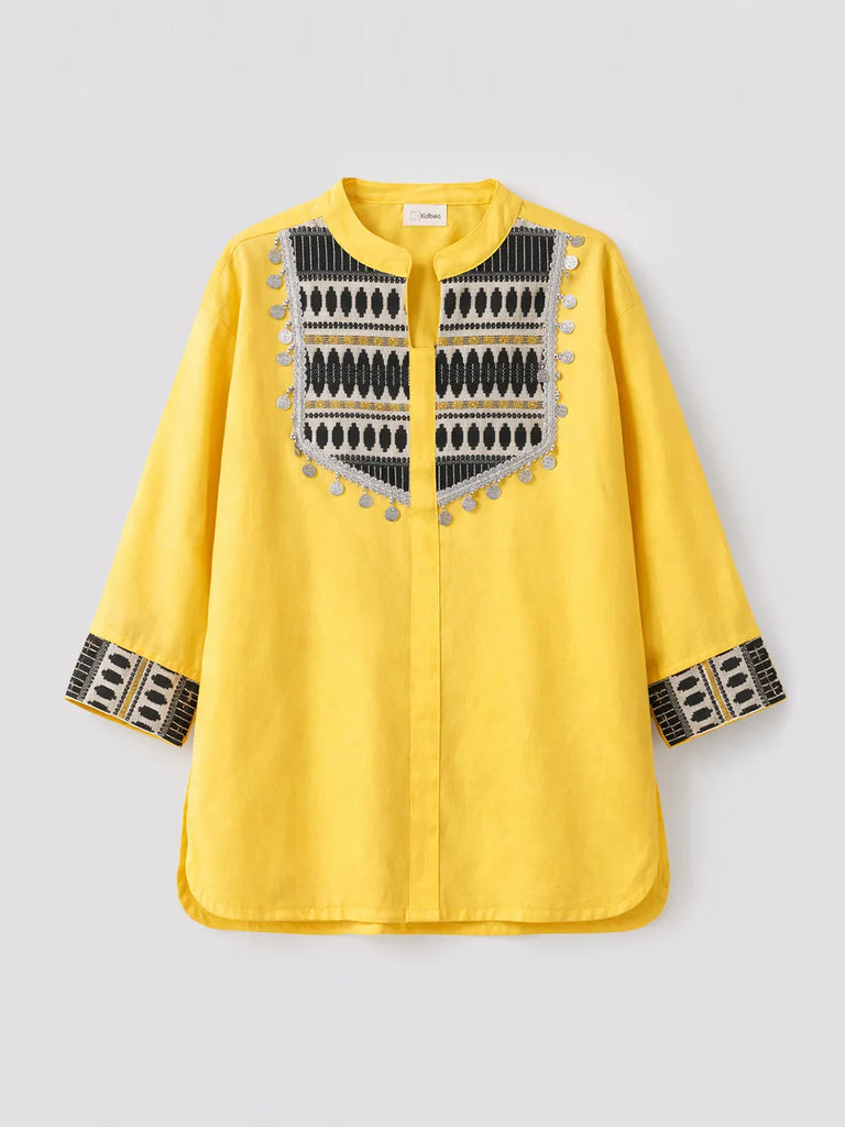 Girls Yellow Kurta Pant Set | Kids Festive Ethnic Outfit