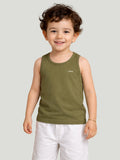 Olive Green Bamboo Vest for Boys – Soft Lightweight & Breathable