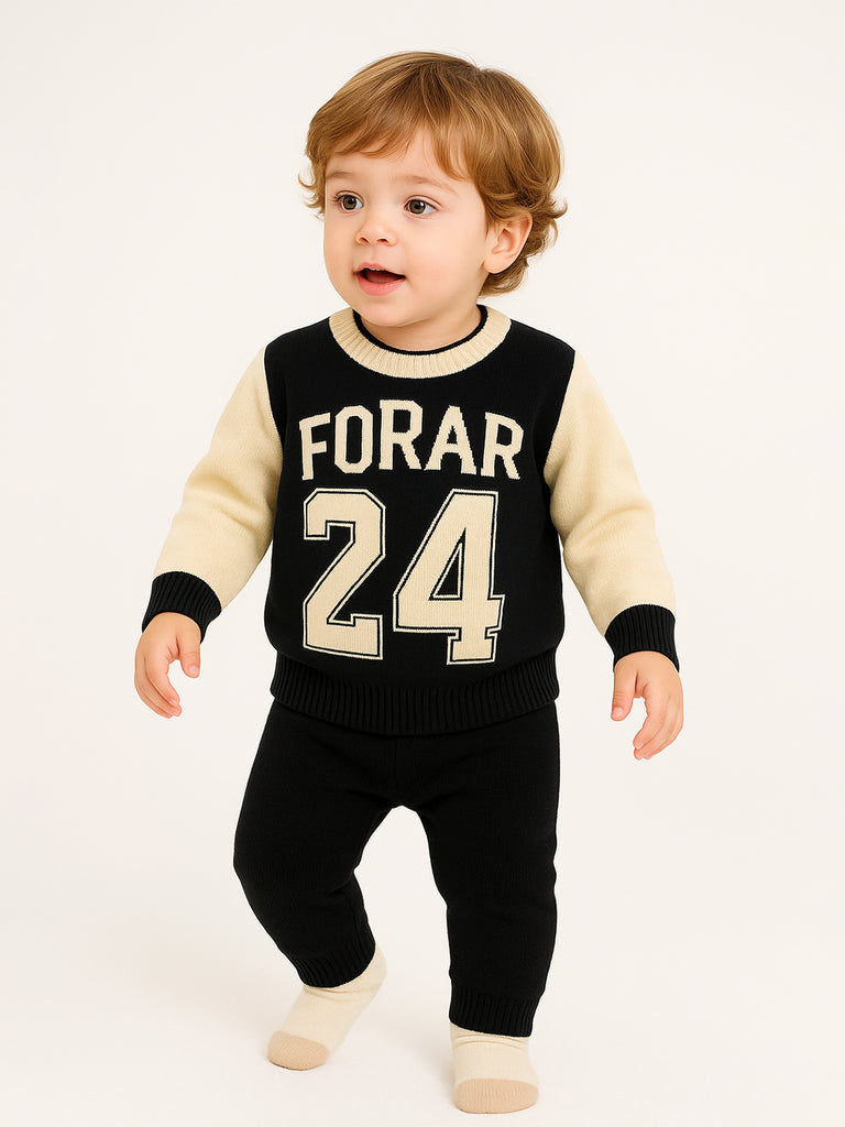 Winter Knitwear Set for Baby Boys | organic cotton Sweater & Pant