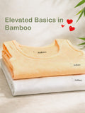 Bamboo Vest for Kids Pack of 2 (White & Peach) – Soft, Breathable & innerwear