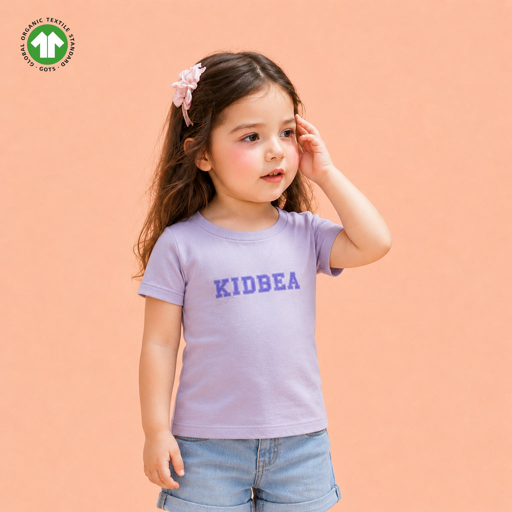 Light Organic Cotton Lavender Round Neck Graphic Print Half Sleeve T-Shirt | Unisex