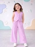 Girls Pink Striped Co-Ord Set | 100% Organic Cotton