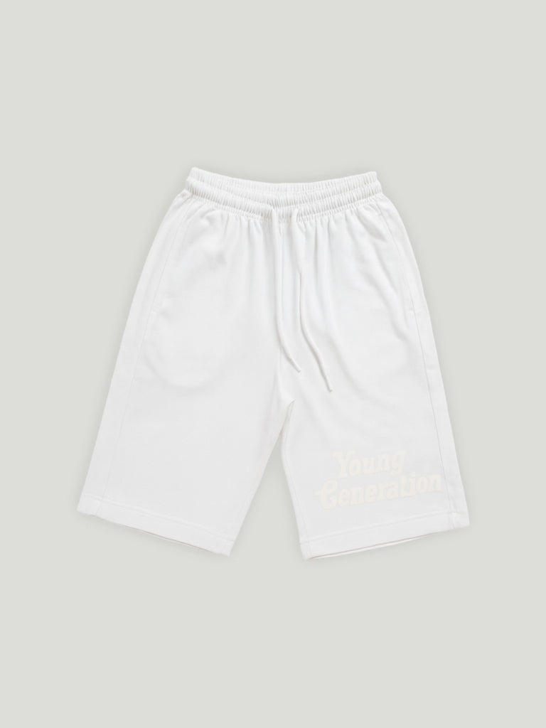 Kidbea Boys Summer Co-Ord Set | Cotton T-Shirt and Shorts for Kids | White