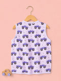 BambooTEC™ Bamboo Muslin Baby Jhabla – Monster Truck Print