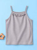 BambooTEC™ Girls Camisole Pack of 3 – Blue, Yellow & Grey Ruffle Strap Tops