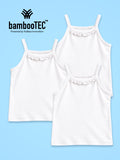 BambooTEC™ Girls Camisole Pack of 3 – White Ruffle Strap Tops