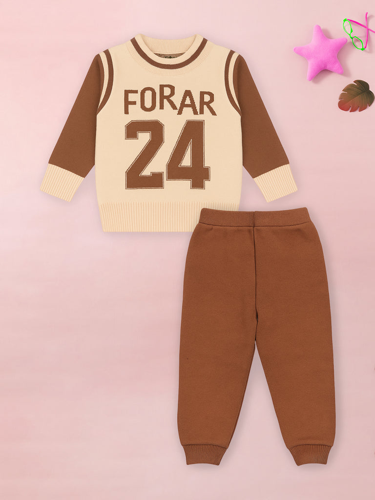 Winter Knitwear Set for Baby Boys | organic cotton Sweater & Pant