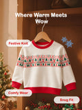 Unisex Cotton Kids Sweatshirt – White Christmas Print Full-Sleeve Sweatshirt