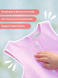 Girls Pink Striped Co-Ord Set | 100% Organic Cotton