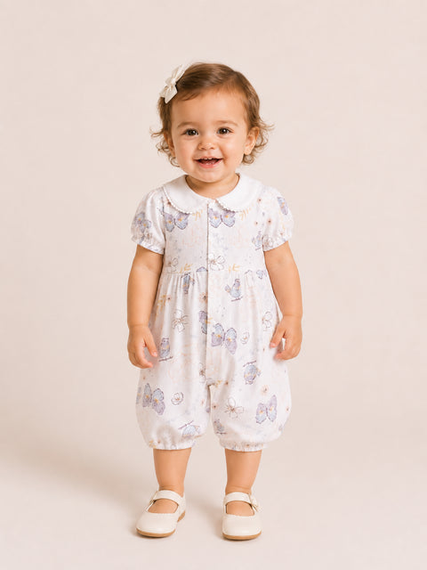 BambooTEC™ Unisex Bamboo Fabric Butterfly Print Romper