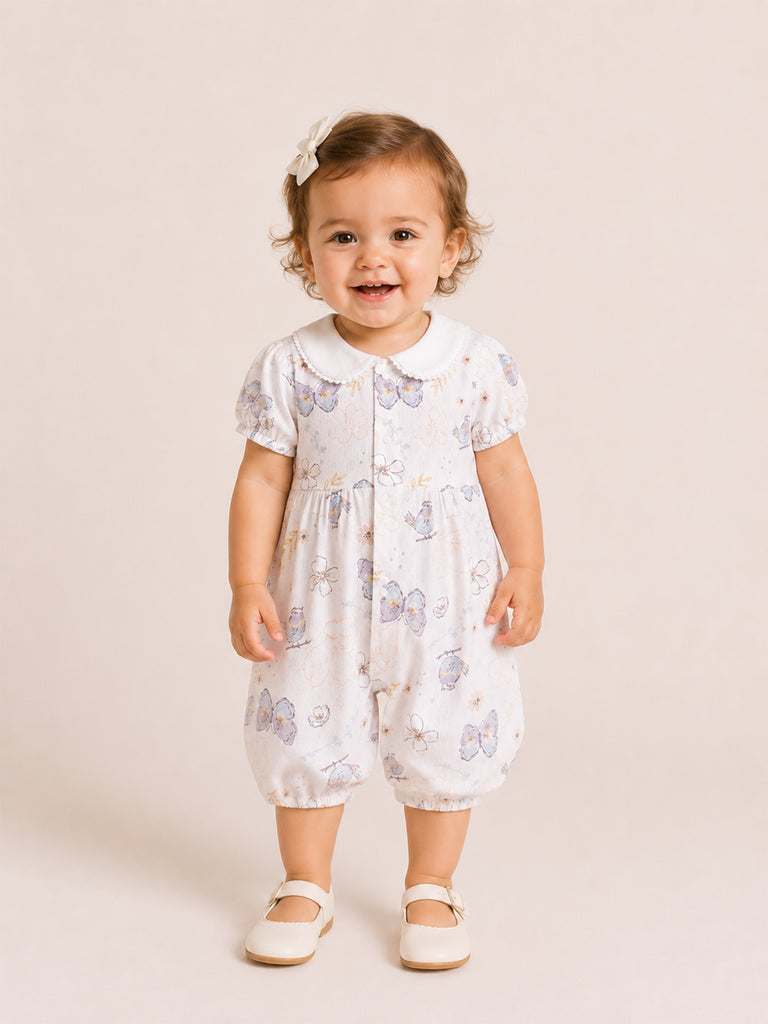 BambooTEC™ Unisex Bamboo Fabric Butterfly Print Romper
