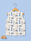 BambooTEC™ Bamboo Muslin Baby Jhabla – Chess & Clock Print