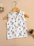 Premium Extra Soft Muslin Baby Jhabla | Cute Elephant Print
