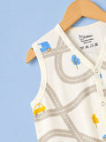 BambooTEC™ Bamboo Muslin Baby Jhabla – Road & Car Print