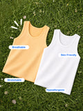 Bamboo Vest for Kids Pack of 2 (White & Peach) – Soft, Breathable & innerwear