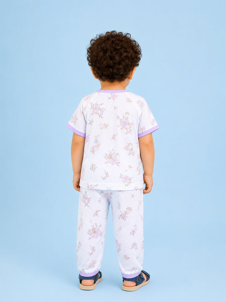 BambooTEC™ Unisex Bamboo Fabric Blossom Bouquet Print T-Shirt & Pyjama Set