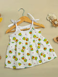 Premium Extra Soft Muslin Baby Girls Frock | Cute Avocado Print