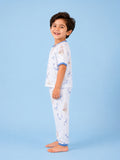 BambooTEC™ Unisex Bamboo Fabric Blue Whale Print T-Shirt & Pyjama Set