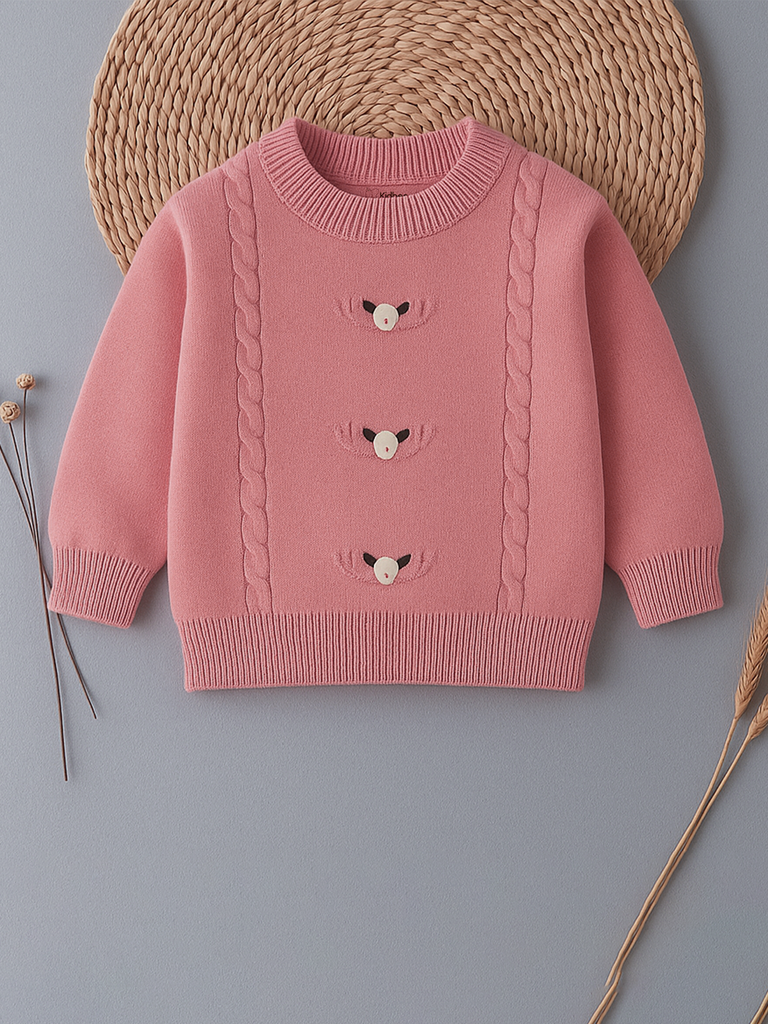 Organic Cotton Knitted Baby Sweater | Warm Winter Pullover
