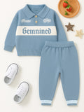 Cozy Winter organic cotton Set for Baby Boys | Polo & Pant Co-ord