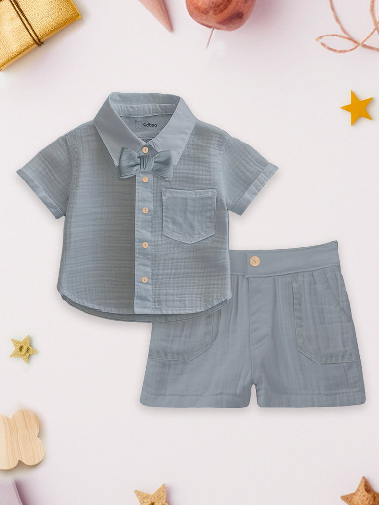 Light Linen Co-Ord Set Pack of 3 | Stylish & Comfortable Wear for Kids (White, Rust & Grey)