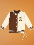 Organic Cotton Baby Winter Cardigan | Soft Knitted Bear Sweater