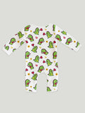 100% Organic Cotton Romper Pack – Star & Dinosaur Designs, Black & Olive Green, Full Sleeves