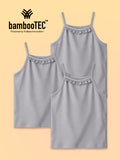 BambooTEC™ Girls Camisole Pack of 3 – Grey Ruffle Strap Tops