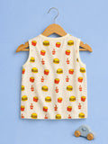 BambooTEC™ Bamboo Muslin Baby Jhabla – Burger & Fries Print