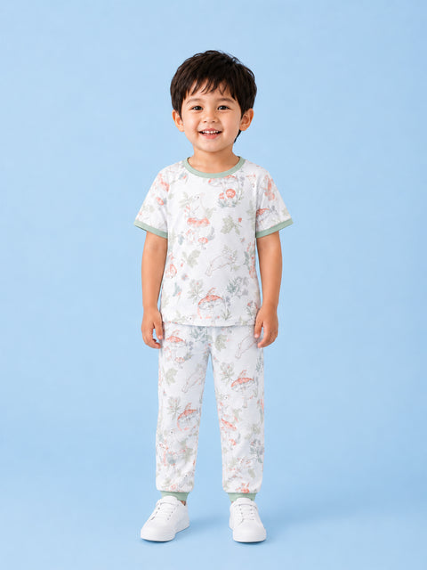 BambooTEC™ Unisex Bamboo Fabric Woodland Print T-Shirt & Pyjama Set
