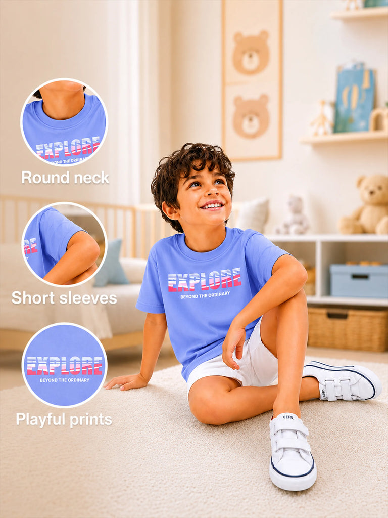Bamboo Fabric Unisex Half Sleeve T-Shirt Pack of 3 – Explore, Blossom & Cat Mood Graphic Print Soft Tee Combo