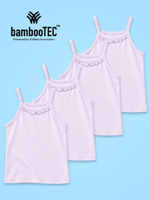 BambooTEC™ Girls Camisole Pack of 4 – Lavender Ruffle Tops