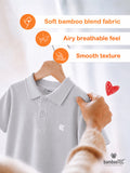 Boys Bamboo Fabric Grey Polo T-Shirt