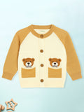 Baby Winter Knitted Cardigan | Organic Cotton Bear Sweater