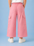 Girls Pink Cotton Cargo Pants – Comfortable & Stylish Everyday Bottomwear