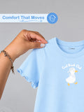Girls Blue Top – Cool Duck Club Print